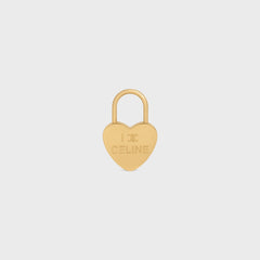 Celine Charms Heart Padlock In Brass With Gold Finish