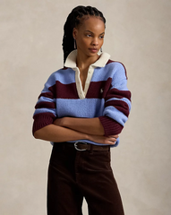Striped Wool-Blend Rugby Jumper
