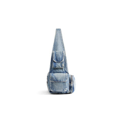 Men's Superbusy Small Sling Bag Denim In Blue