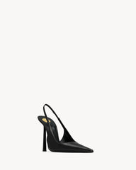 Vendome Slingback Pumps In Glazed Leather