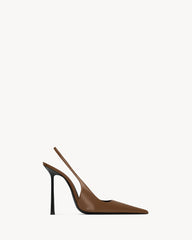 Vendome Slingback Pumps In Glazed Leather