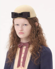 Vlogo Signature Hat In Lapin Fabric With Satin Bow