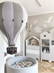 Grey and White Decorative Hot Air Balloon (3 Sizes)