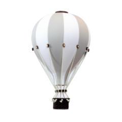 Grey and White Decorative Hot Air Balloon (3 Sizes)