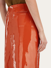 Patent Leather Pencil Skirt