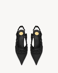 Madeleine Slingback Pumps In Silk Taffeta