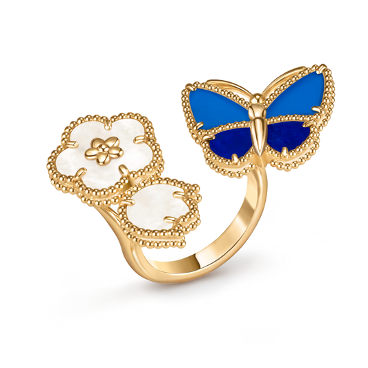 Lucky Spring Butterfly Between the Finger ring