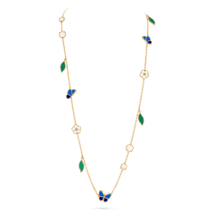 Lucky Spring Butterfly Long Necklace, 15 Motifs