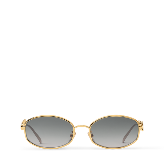 LV Script Metal Round Sunglasses