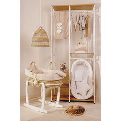 Waffle Moses Basket in White