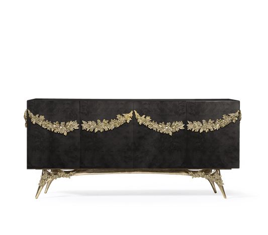 Majestic Black Walnut Root Veneer Sideboard