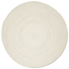 Merino Round Rug White