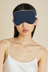 Audrey Navy Ivory Eye Mask