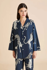 Casablanca Ziegfeld Blue Leopard Pyjamas
