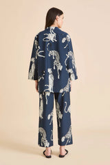 Casablanca Ziegfeld Blue Leopard Pyjamas