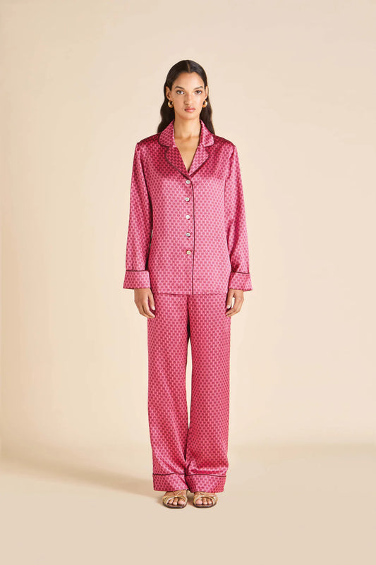 Lila Dita Pink Geometric Pyjamas