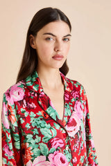 Lila Moulin Red Floral Pyjamas