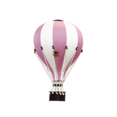 Pink and White Decorative Hot Air Balloon (3 Sizes)