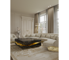 Quarry Nero Marquina Marble Center Table