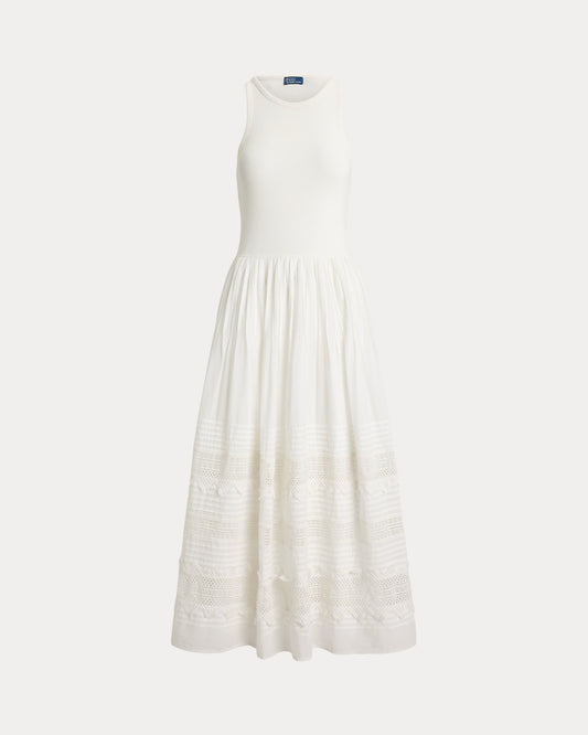 Lace-Trim Tank Dress