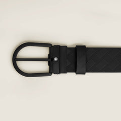 Black Leather 35 mm Belt