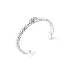 Pearl Rose Flower Bangle