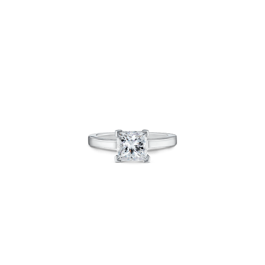 Princess Cut White Diamond Engagement Ring