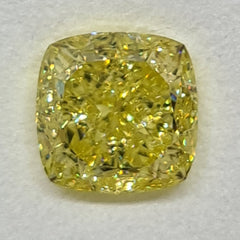 Cushion Cut Fancy Intense Yellow 5.12 ct