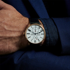 Ulysse Nardin - Marine Torpilleur Gold White - Alligator Leather Strap - 42mm