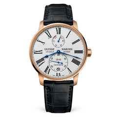 Ulysse Nardin - Marine Torpilleur Gold White - Alligator Leather Strap - 42mm