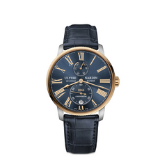 Ulysse Nardin - Marine Torpilleur Steel & Gold Blue - Limited Edition - Alligator Leather Strap - 42mm
