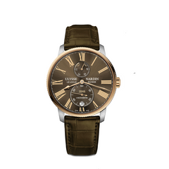 Ulysse Nardin - Marine Torpilleur Steel & Gold Brown - Limited Edition - Alligator Leather Strap - 42mm