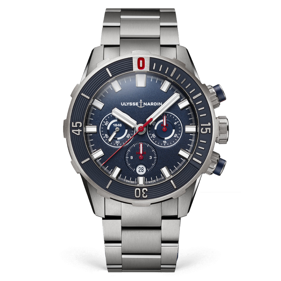 Ulysse Nardin - Diver Chronograph Blue - Titanium Bracelet - 44mm