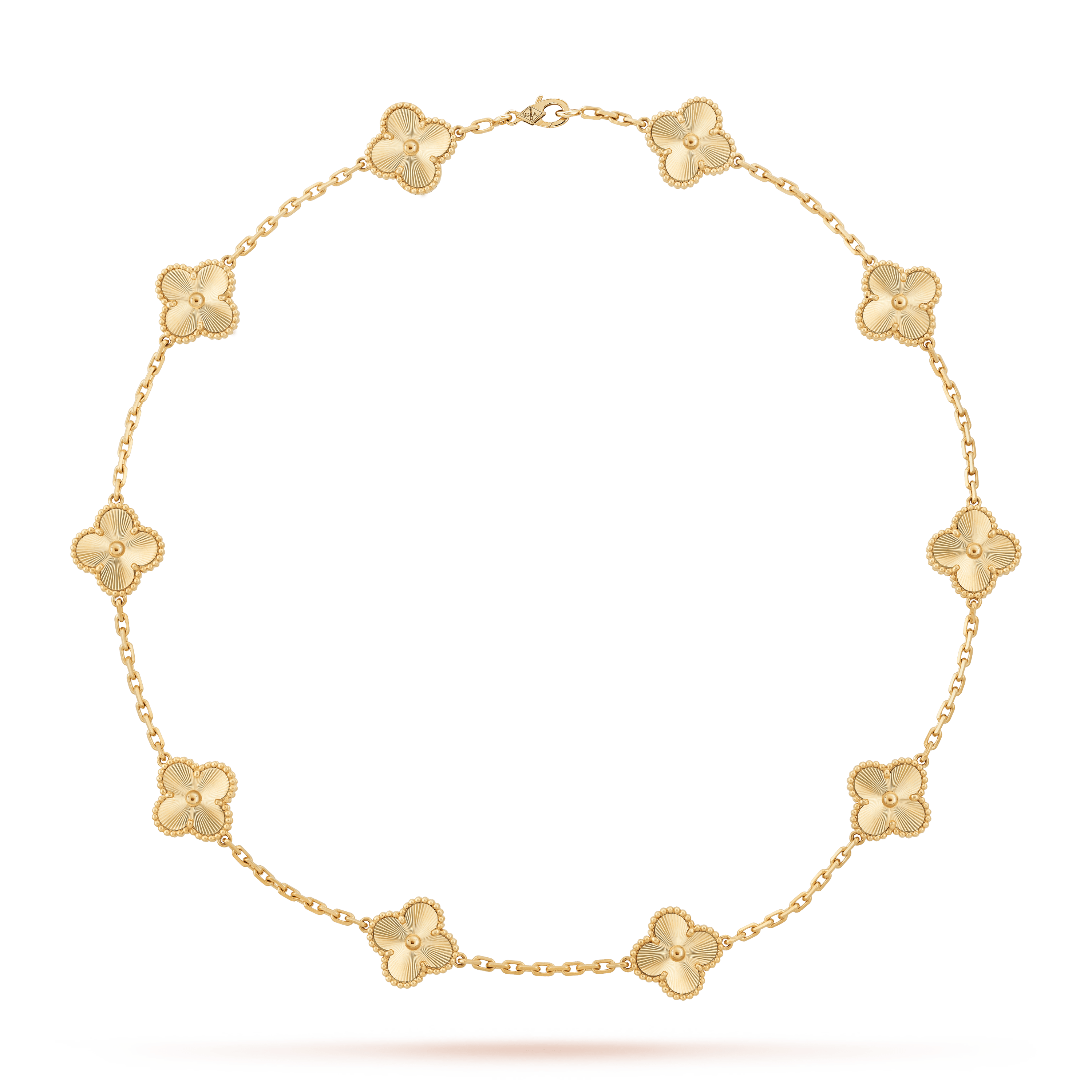 Vintage Alhambra pendant 18K white gold, Chalcedony - Van Cleef