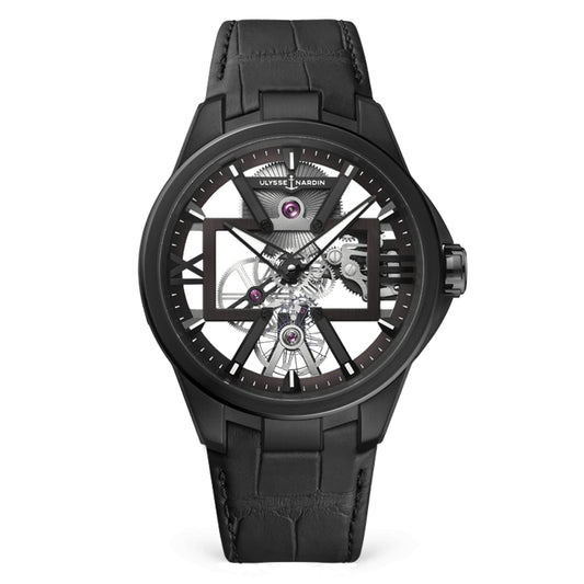 Ulysse Nardin - Skeleton X Black - Alligator Leather Strap - 42mm