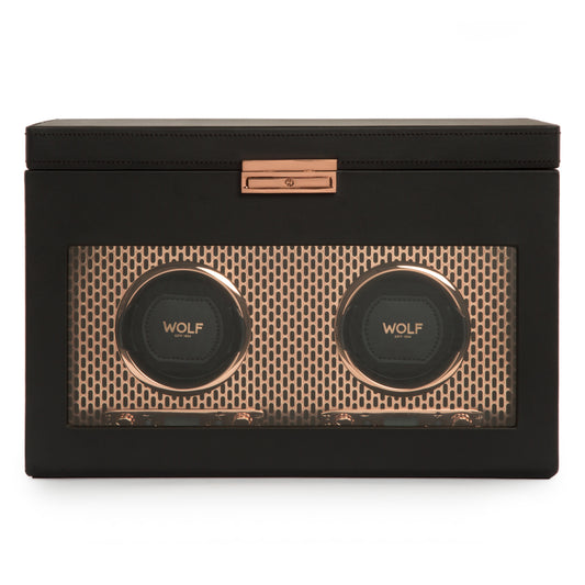 Axis Double Watch Winder With Storage