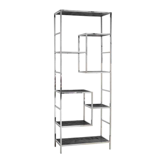 Wall Cabinet Blackbone Silver 7 Shelves