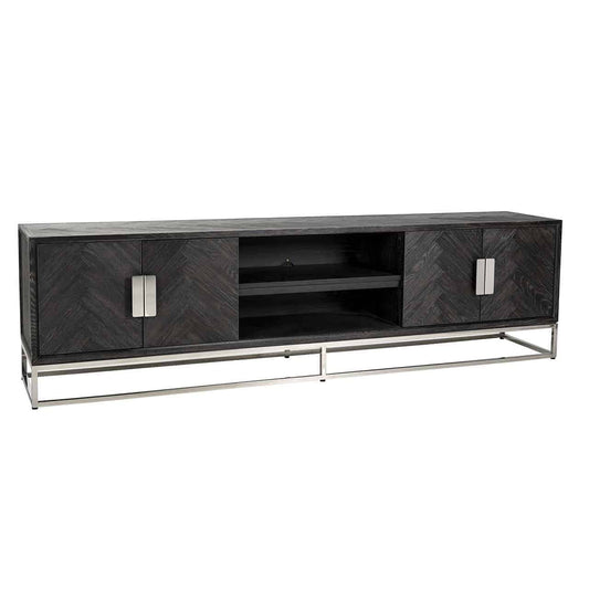 TV Sideboard 220 Blackbone Silver 4-Doors