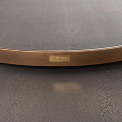 Coffee table Bloomingville set of 2 round shagreen (Gold)