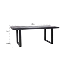 Dining table Blax 200x100 (Black)