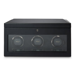 British Racing Triple Watch Winder With Storage