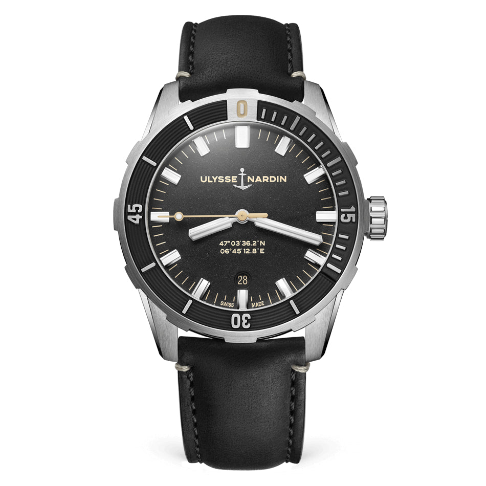 Diver 42 Black - Calf Leather Strap - 42mm