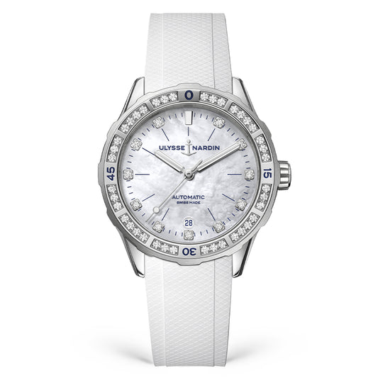 Ulysse Nardin - Lady Diver White - Rubber Strap - 39mm