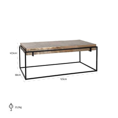 Coffee table Calloway champagne gold (Champagne gold)