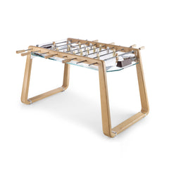 Derby Wood Foosball Table With Natural Oak & Glass