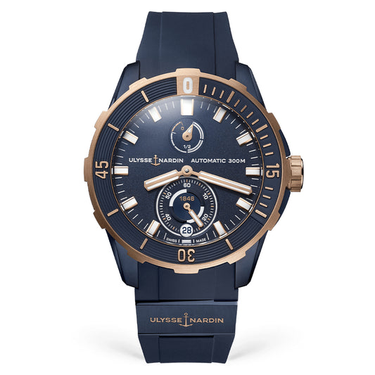 Ulysse Nardin - Diver Chronometer Blue & Gold - Rubber & Titanium strap - 44mm