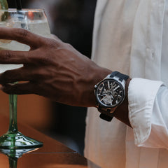 Skeleton X Blue - Rubber Strap - 42mm