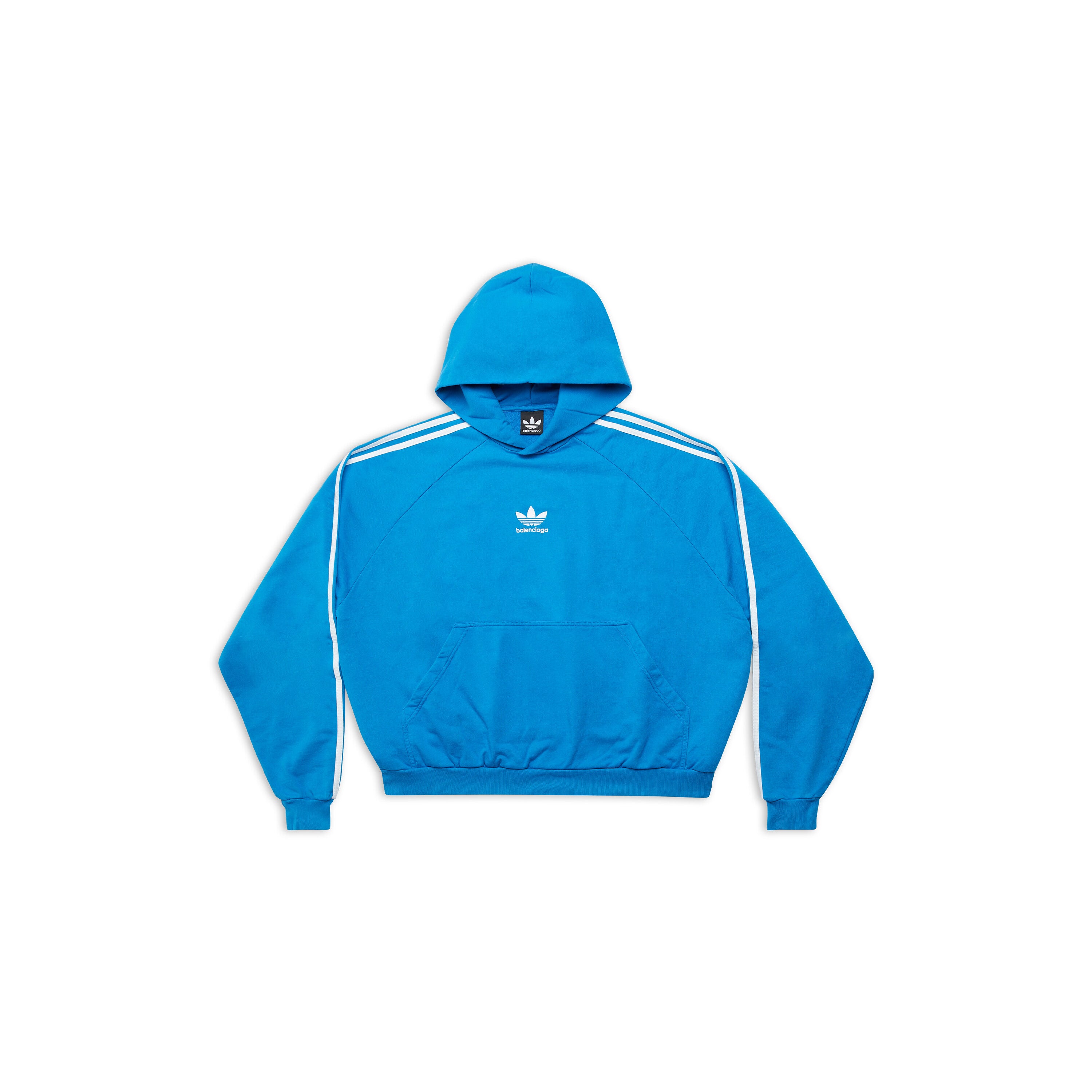 BALENCIAGA / ADIDAS HOODIE LARGE FIT IN BLUE – Lux Afrique Boutique