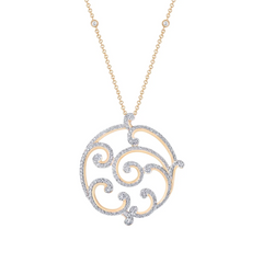 Rococo Rose Gold & Diamond Grande Necklace