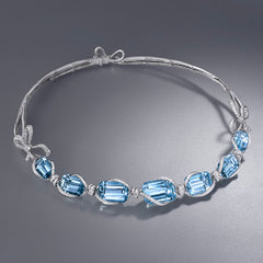 Necklace crafted 18K white gold Lyla's Bow Collection